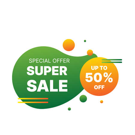 sale label design with gradient fluid shapes. business vector illustrationのイラスト素材