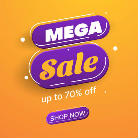 sale banner design in realistic style. business vector illustrationのイラスト素材
