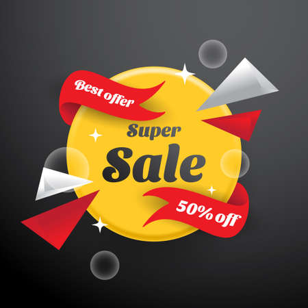 sale banner design template. business vector illustrationのイラスト素材