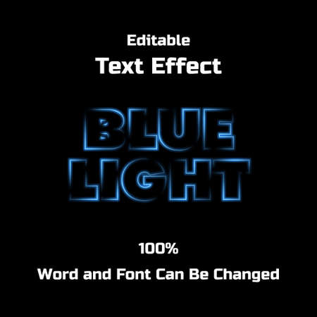 blue light text style effectのイラスト素材