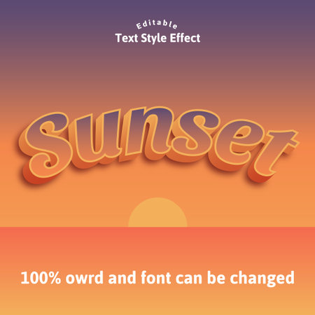 editable text style effect designのイラスト素材