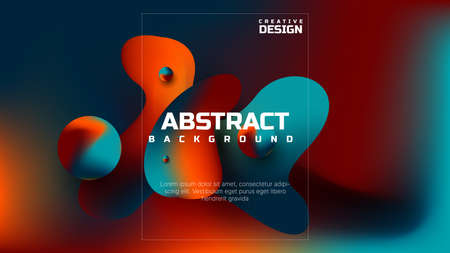 abstract colorful gradient fluid background. vector illustrationのイラスト素材
