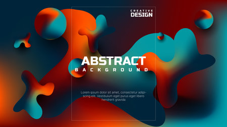 abstract colorful gradient fluid background. vector illustrationのイラスト素材