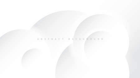 white abstract background with circle shapes. vector illustrationのイラスト素材