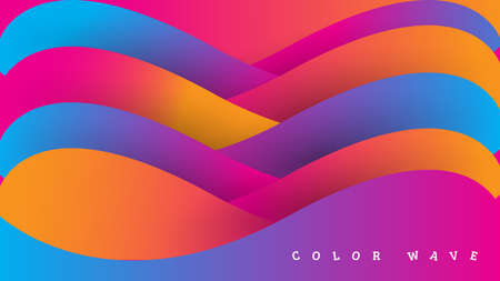 abstract color wave background. vector illustrationのイラスト素材