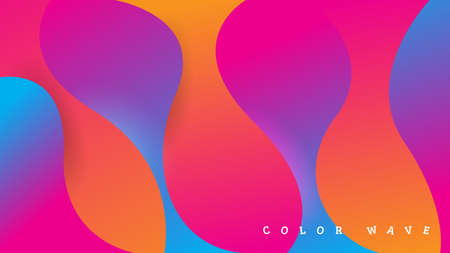 abstract color wave background. vector illustrationのイラスト素材