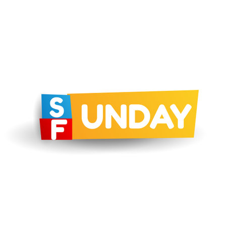 sunday funday vector design.vector illustrationのイラスト素材