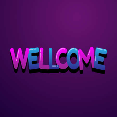 welcome sign vector illustration for banner of posterのイラスト素材