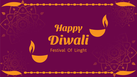 happy diwali background. festival of lights greeting card design. vector illustrationのイラスト素材