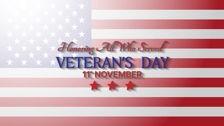 veteran's day background design for banner, poster, invitation or social mediaのイラスト素材