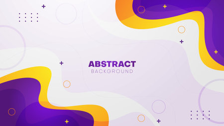 abstract background with fluid shapes in purple and orange color. vector illustrationのイラスト素材