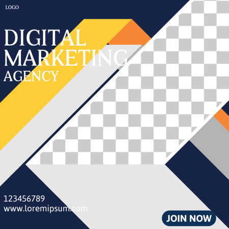 digital marketing agency social media post template design. vector illustrationのイラスト素材