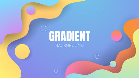colorful abstract gradient fluid background. can be used for banner, poster, presentation, greeting card , website, social media, etcのイラスト素材