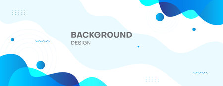 abstract fluid banner background with blue color. vector illustrationのイラスト素材