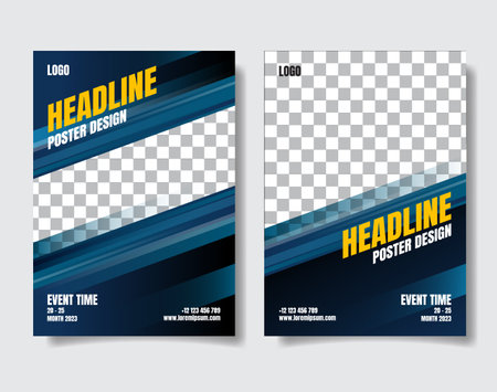 Business Flyer Poster Design Set. Layout Template, Abstract Background, invitation Card, presentation, leaflet, Booklet, annual Report, cover brochure, exhibition display,bannerのイラスト素材