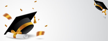 graduation banner vector design with space for text.class of 2023.のイラスト素材