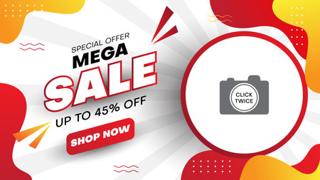 sale banner design with space for photo for business promotionのイラスト素材