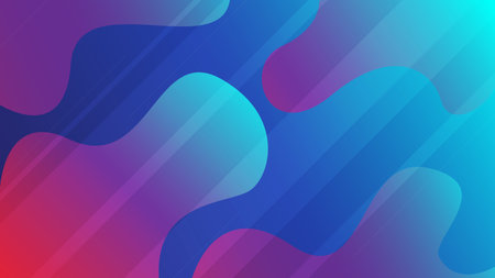 abstract gradient fluid background in blue and red color. vector illustrationのイラスト素材