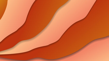 abstract dynamic wavy background in brown color. vector illustrationのイラスト素材