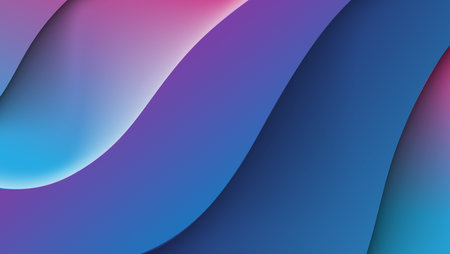 abstract dynamic wavy background in purple and blue gradient colorのイラスト素材