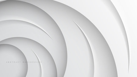 abstract white and gray background with circular compositionのイラスト素材