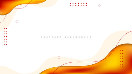 abstract fluid background with orange shapes composition. vector illustrationのイラスト素材