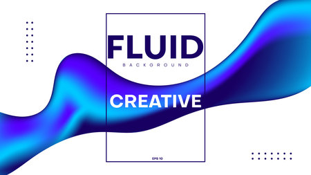abstract blue fluid background for presentation, banner, poster, etc.vector illustrationのイラスト素材
