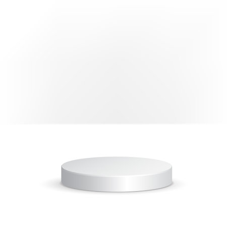 3d white podium for product display presentationのイラスト素材