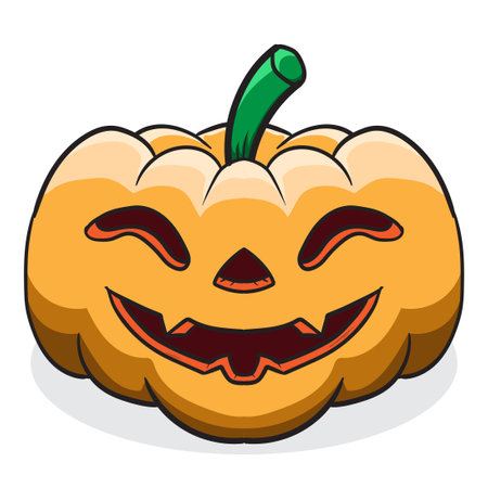 pumpkin vector illustration for halloween design with cartoon styleのイラスト素材