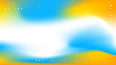 Abstract colorful liquid mesh gradient background with orange , blue and white. vector illustrationのイラスト素材