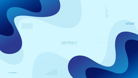 abstract blue fluid background with geometric shapes decoration. vector illustrationのイラスト素材