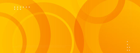 abstract orange or yellow banner background with overlapping circlesのイラスト素材