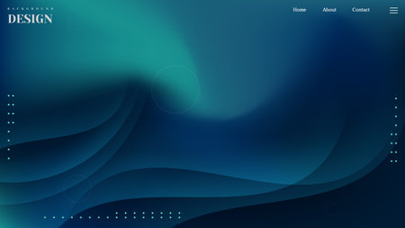 abstract dark blue blurred background with wavy shapes compositionのイラスト素材
