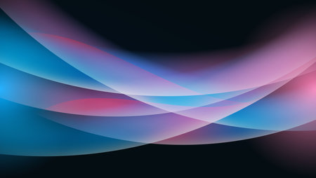abstract wallpaper design with blue and pink wavy shapes composition. vector illustrationのイラスト素材