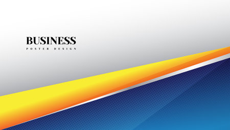 abstract blue and orange background with halftone for corporate business banner design, poster design, layout design, etc.のイラスト素材