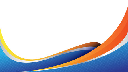corporate abstract background in blue, orange and gray for business banner , poster ,flyer, etcのイラスト素材
