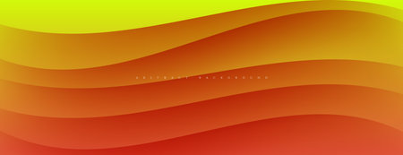 abstract orange and yellow background with layered papercut compositionのイラスト素材