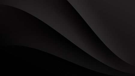 abstract black background with overlapping layers. vector illustrationのイラスト素材