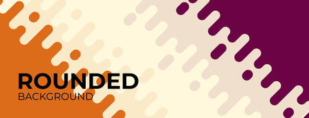 rounded lines abstract banner background with red and orange color. vector illustration