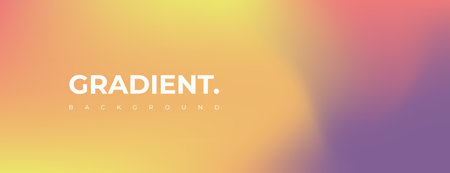 abstract gradient banner background with yellow, orange, purple and red color. vector illustrationのイラスト素材