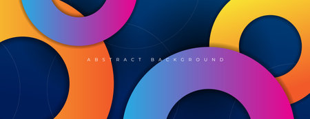 Colorful geometric background. Fluid gradient shapes composition. Vector designのイラスト素材