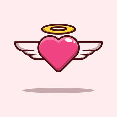 Cute valentine day illustration. Vector isolated flat illustration for poster, brochure, web, mascot, sticker, logo and icon.のイラスト素材