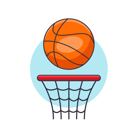 Basketball cartoon vector illustration.のイラスト素材