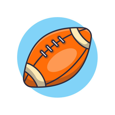American football cartoon vector illustration.のイラスト素材