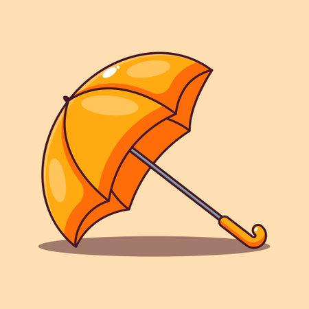 cartoon vector illustration of umbrella.のイラスト素材