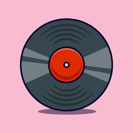 Cartoon vector illustration of music vinly disc.
Vector cartoon Illustration suitable for...