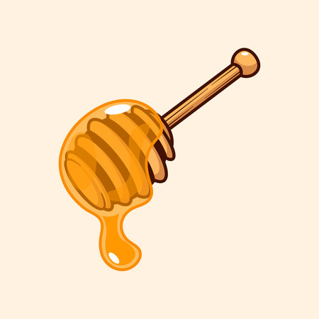 Vector cartoon illustration of honey. Vector cartoon Illustration suitable for poster, brochure, web, mascot, sticker, logo and icon.のイラスト素材
