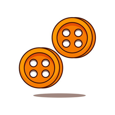 shirt button - cartoon vector illustration. design element for poster, brochure, web, mascot, sticker, logo and icon.のイラスト素材