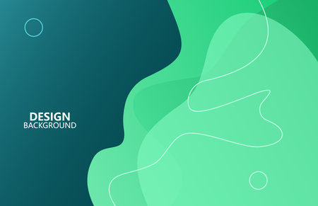 green fluid style wallpaper background designのイラスト素材