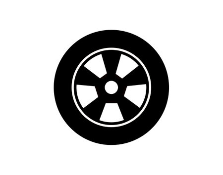car Wheel - tire icon vectorのイラスト素材
